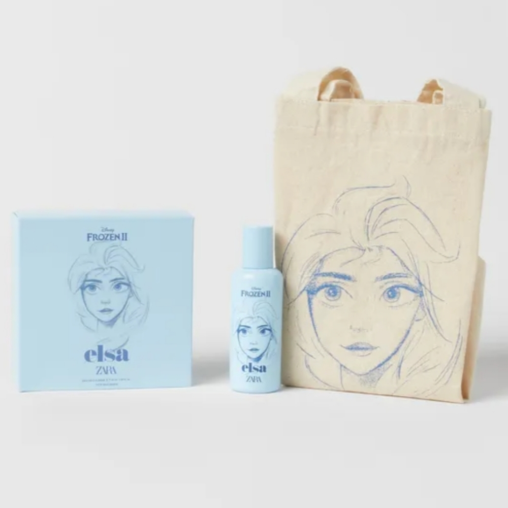 NEW Zara Frozen II Elsa © Disney EDC 50ml (1.69 fl.oz) & Tote Bag Combo